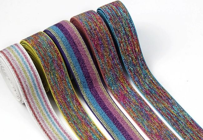 4CM Colorful Glitter Elastic Bands