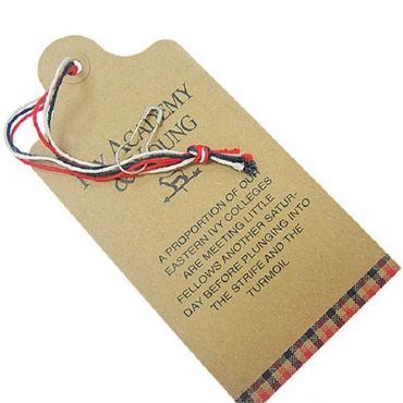 Recycled Kraft Paper Hang Tag with String with Printed Logo